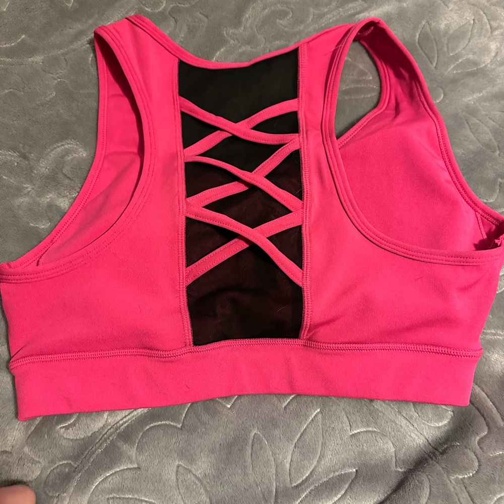 Pop it Large Pink Sports Bra - Picture 2 of 4